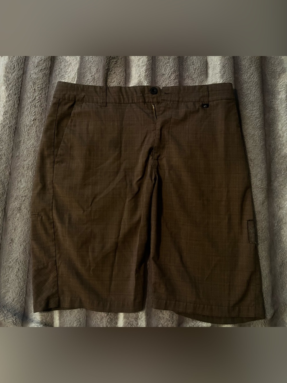 Men's Brown Plaid Dress Shorts - Unbranded